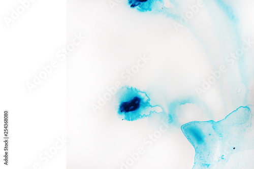 blue abstract watercolor background design. Color theory. photo