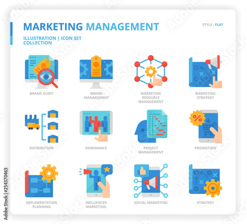 Marketing Management icon set