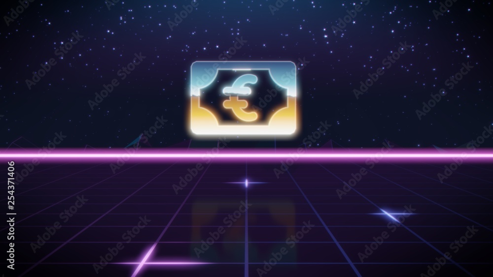 synthwave retro design icon of euro synthwave retro design icon of euro