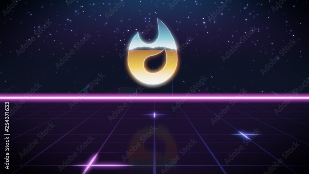 synthwave retro design icon of interface synthwave retro design icon of interface