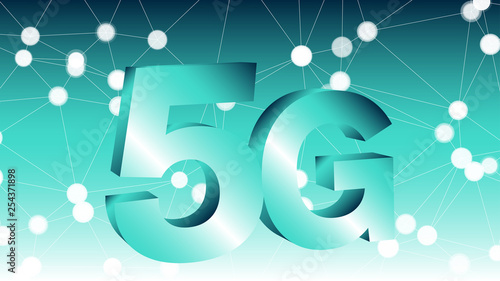 5G networks vector 3d symbol design