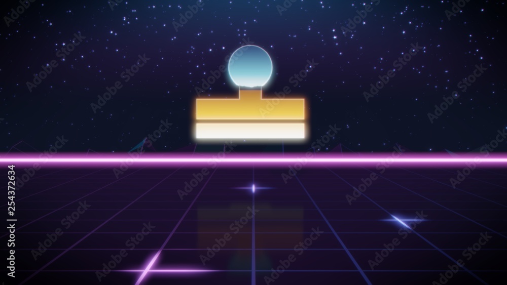 synthwave retro design icon of stampl synthwave retro design icon of stampl
