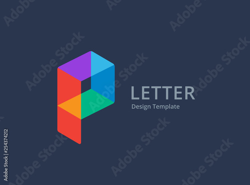 Letter P logo icon design template elements