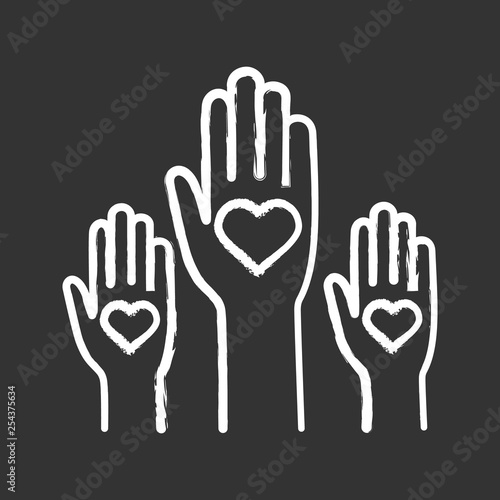 Volunteering experience chalk icon