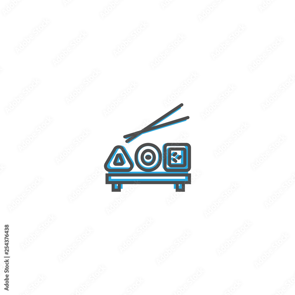 Fototapeta premium Sushi icon design. Gastronomy icon vector illustration
