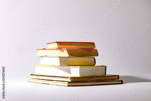 Books on a white background