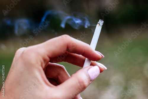 Woman Smoking a Cigarette