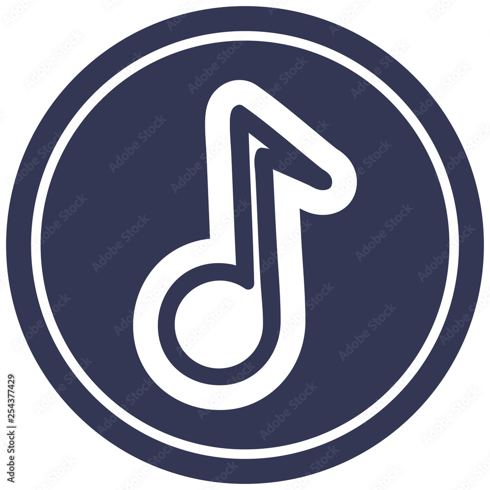 musical note circular icon musical note circular icon