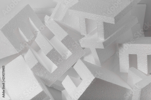 Tableau sur toile styrofoam figures white