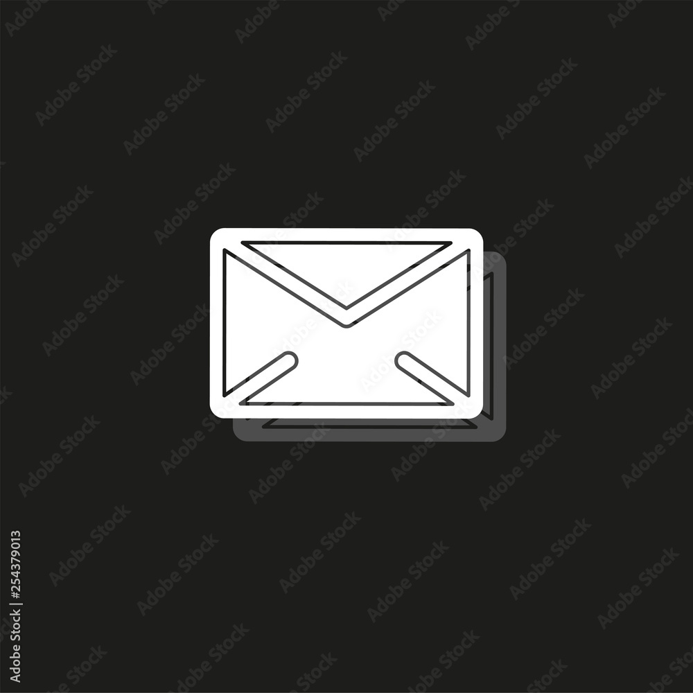 message icon, envelope illustration - vector mail icon, send letter isolated message icon, envelope illustration - vector mail icon, send letter isolated