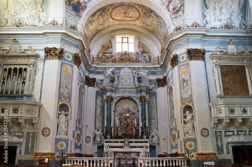 Interior of the Church of the Holy Crucifix  San Miniato  Tuscany  Italy