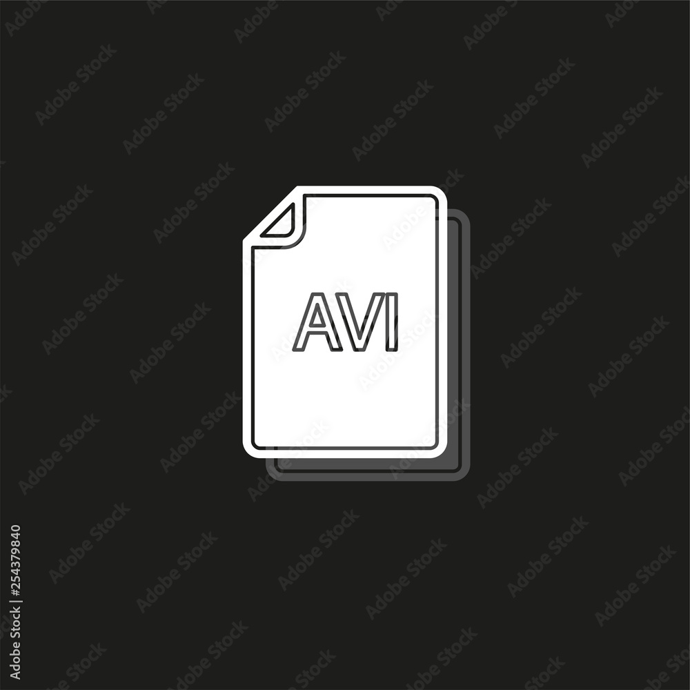 download AVI document icon - vector file format symbol download AVI document icon - vector file format symbol