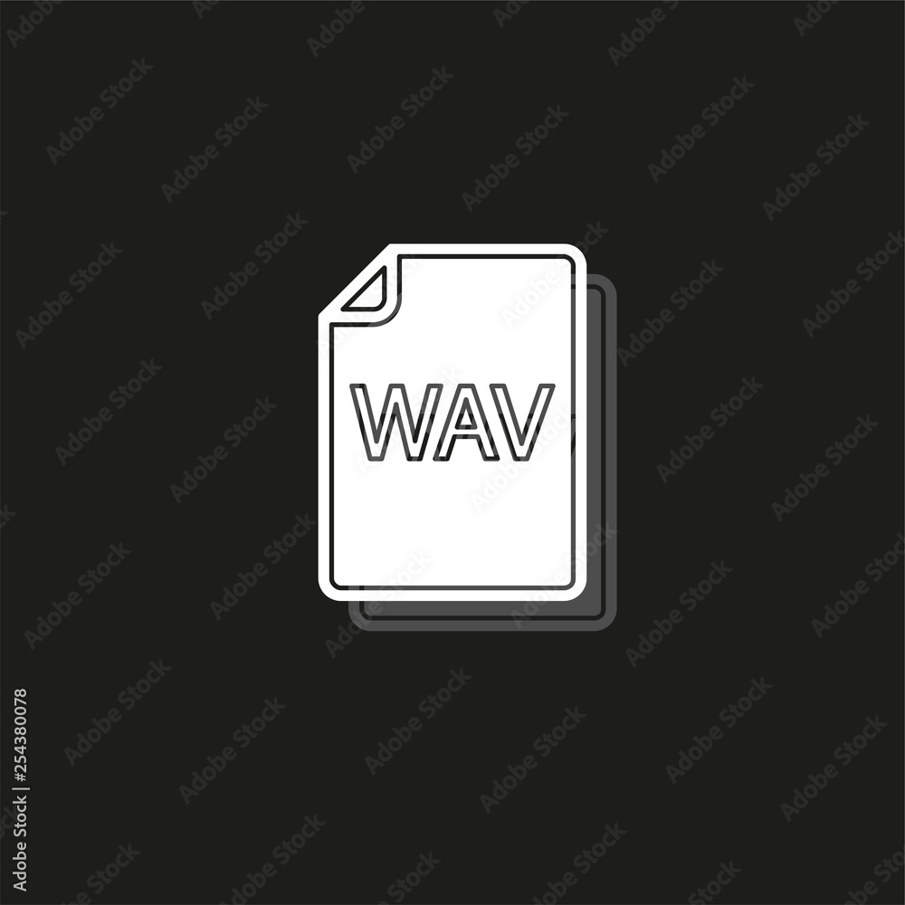 download WAV document icon - vector file format symbol