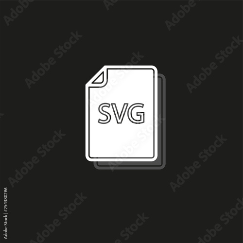 download SVG document icon - vector file format symbol