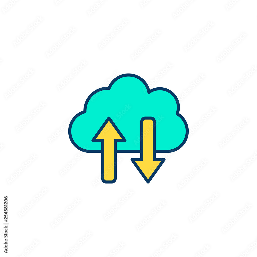 Data transfer flat vector icon sign symbol Data transfer flat vector icon sign symbol