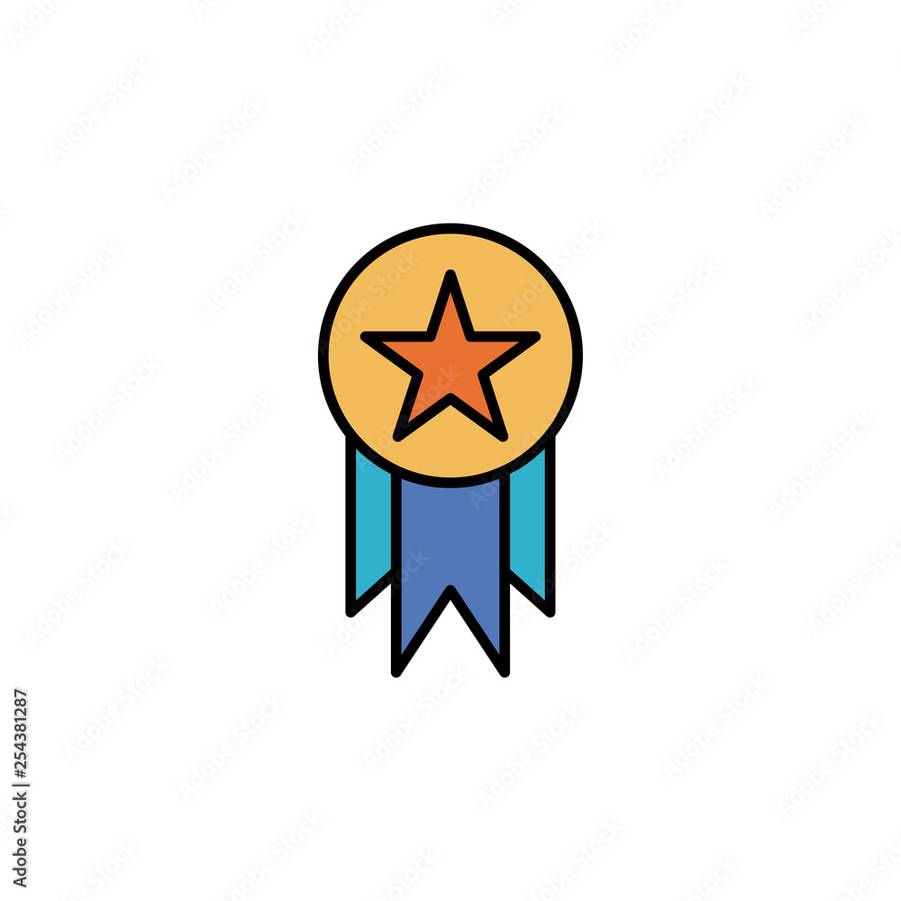 Award flat vector icon sign symbol Award flat vector icon sign symbol