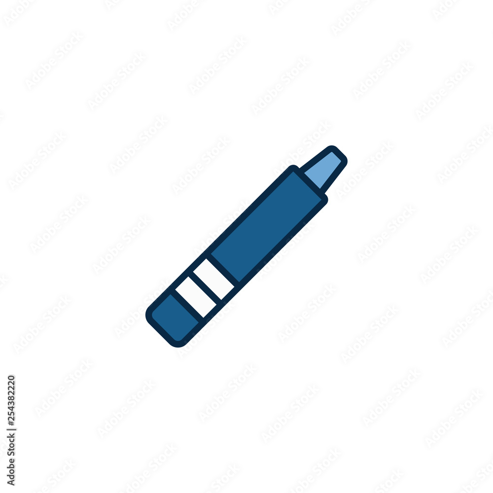 Crayon flat vector icon sign symbol Crayon flat vector icon sign symbol