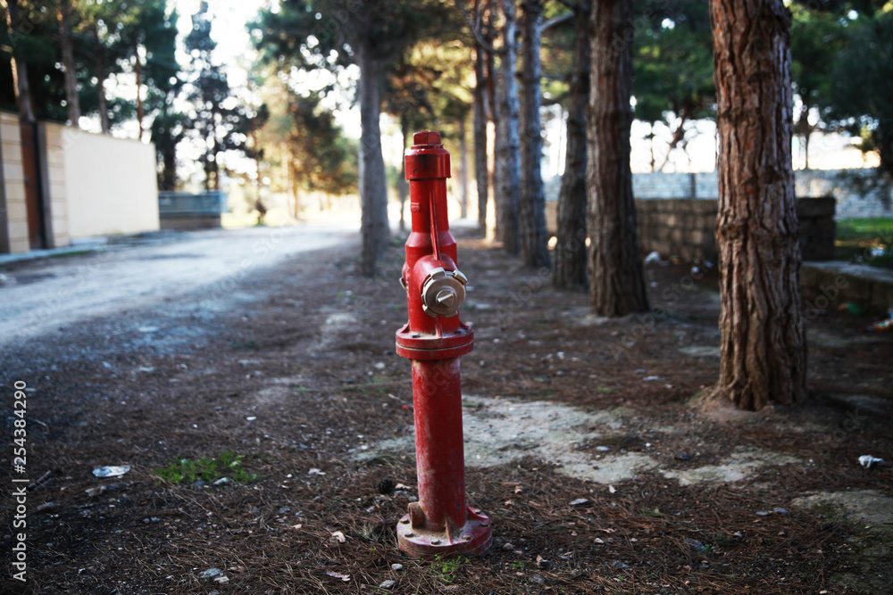 Fire extinguisher on the street Fire extinguisher on the street