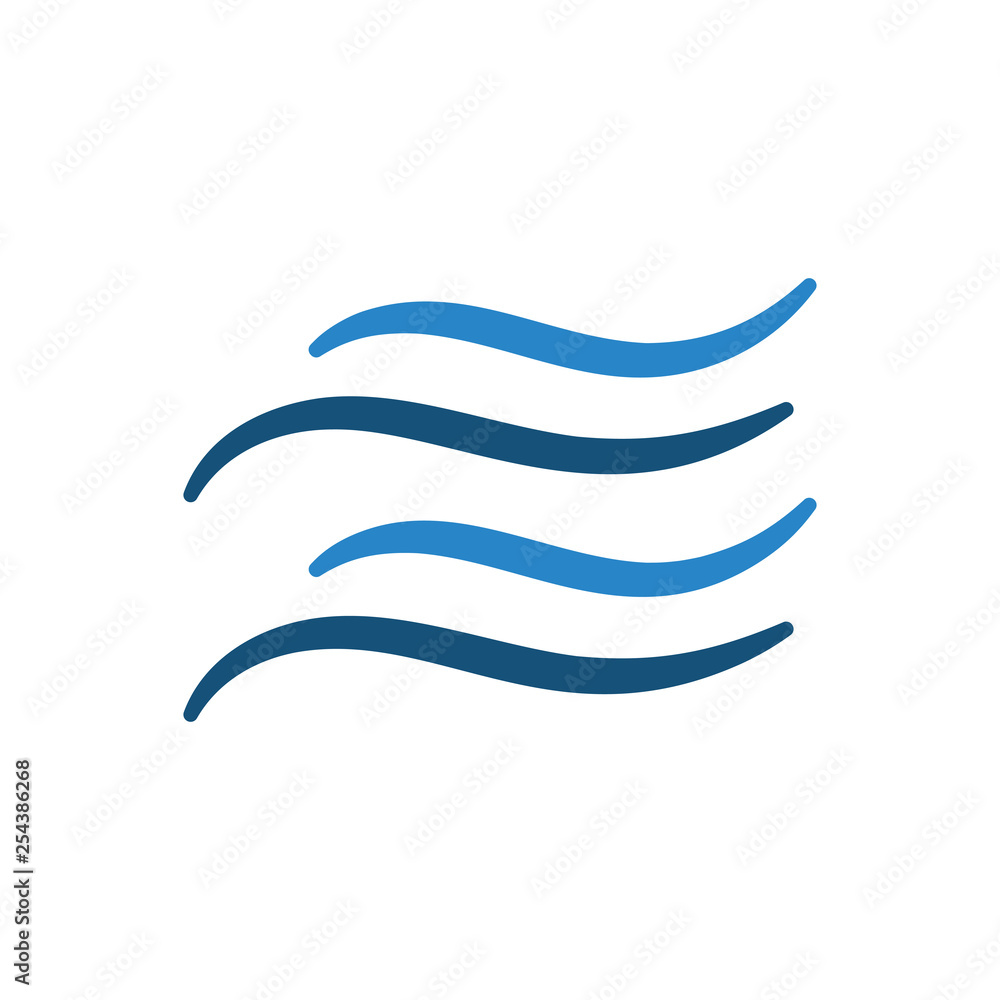 Obraz premium Water wave icon