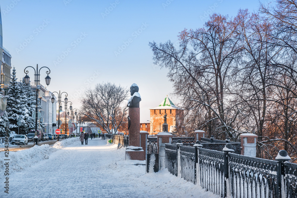Naklejka premium Памятник Сироткину в Нижнем Новгороде Monument to Sirotkin in Nizhny Novgorod