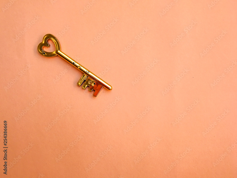 Golden key heart-shaped on a wooden Retro tones . concept and idea means symbolic for Unlocking the Secrets to Success . Golden key heart-shaped on a wooden Retro tones . concept and idea means symbolic for Unlocking the Secrets to Success .