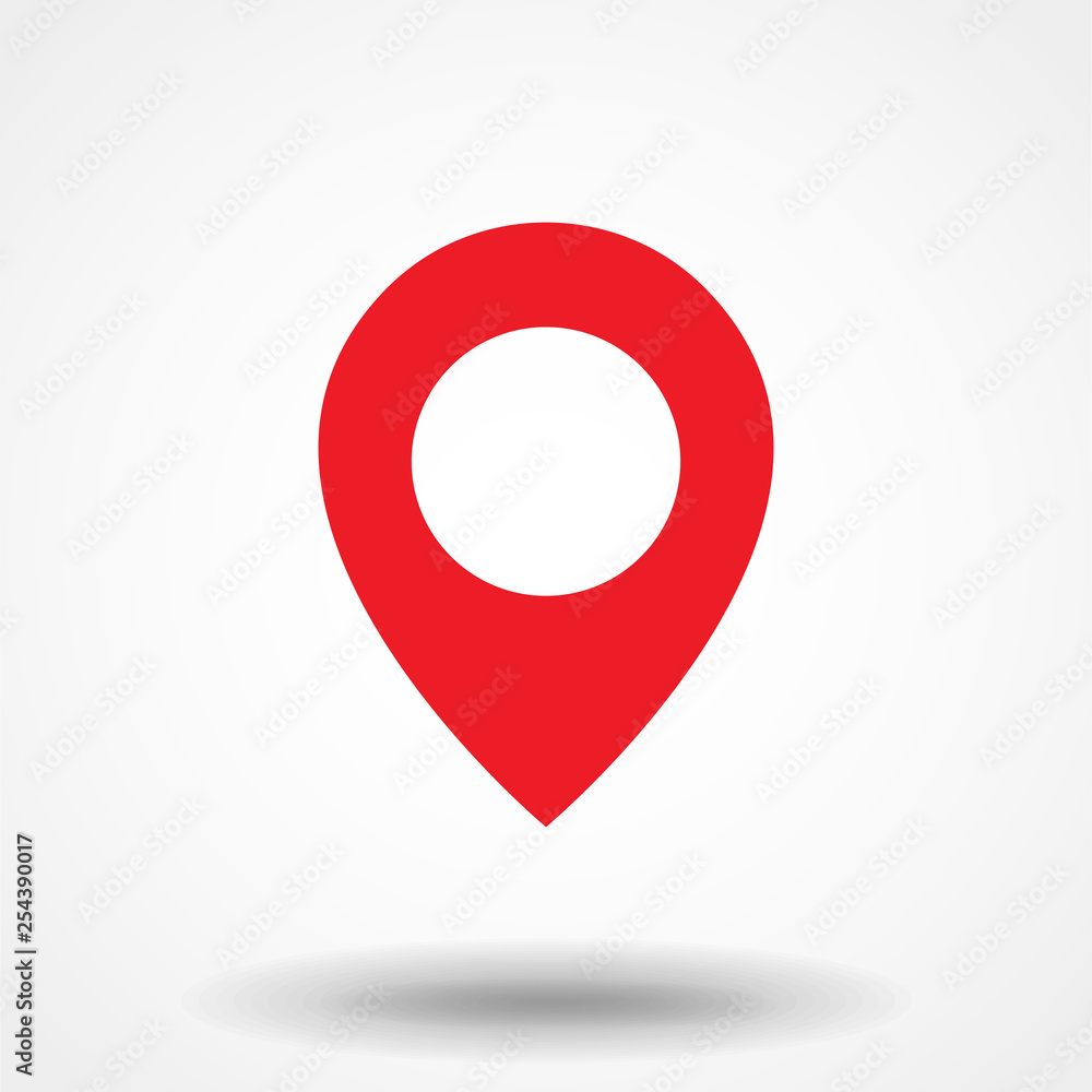 Red Map Marker Location Logo Icon Vector Design Red Map Marker Location Logo Icon Vector Design
