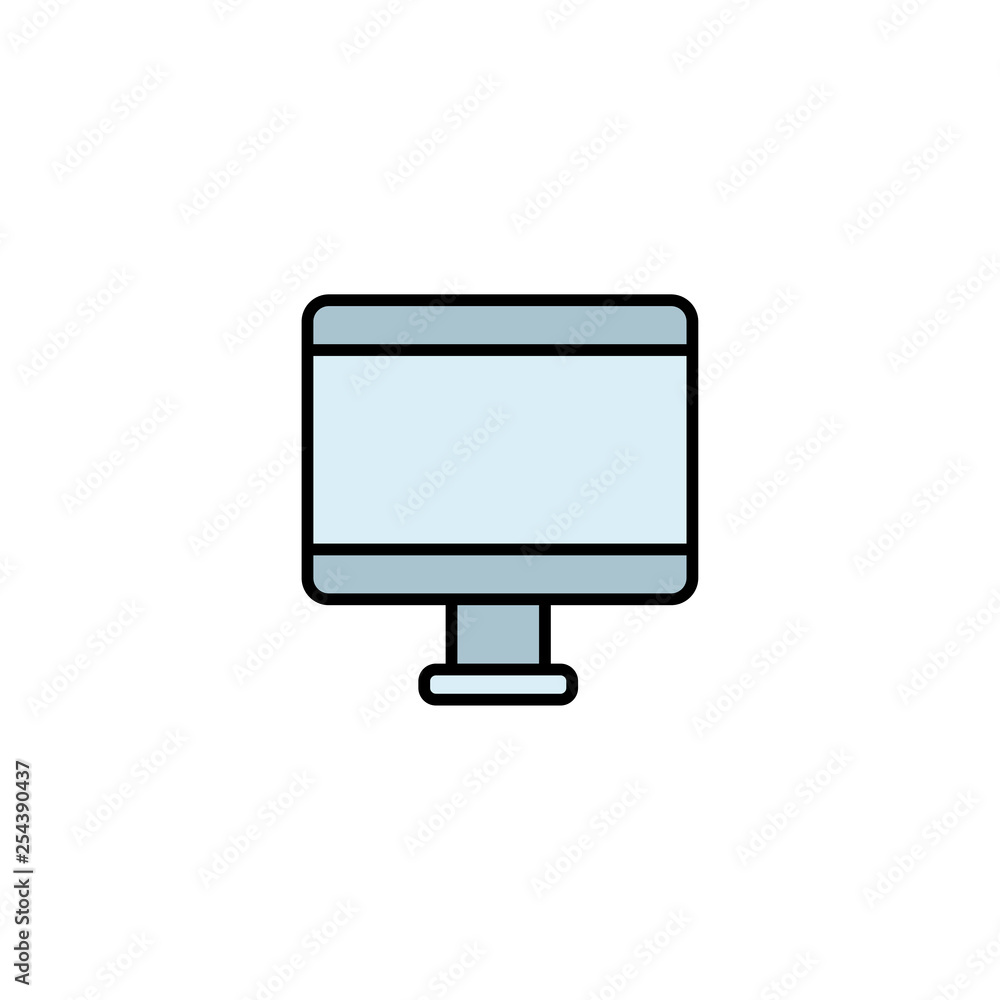 Monitor flat vector icon sign symbol Monitor flat vector icon sign symbol