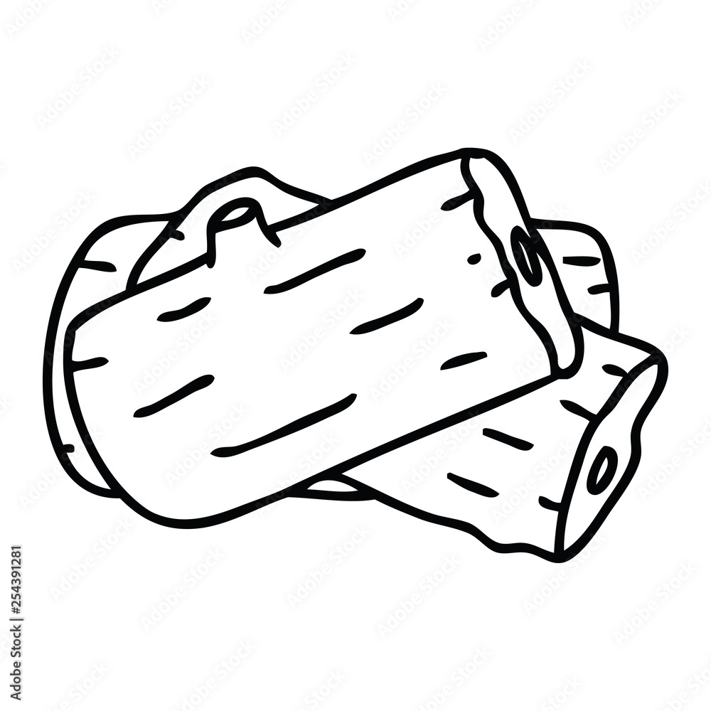 quirky line drawing cartoon log quirky line drawing cartoon log