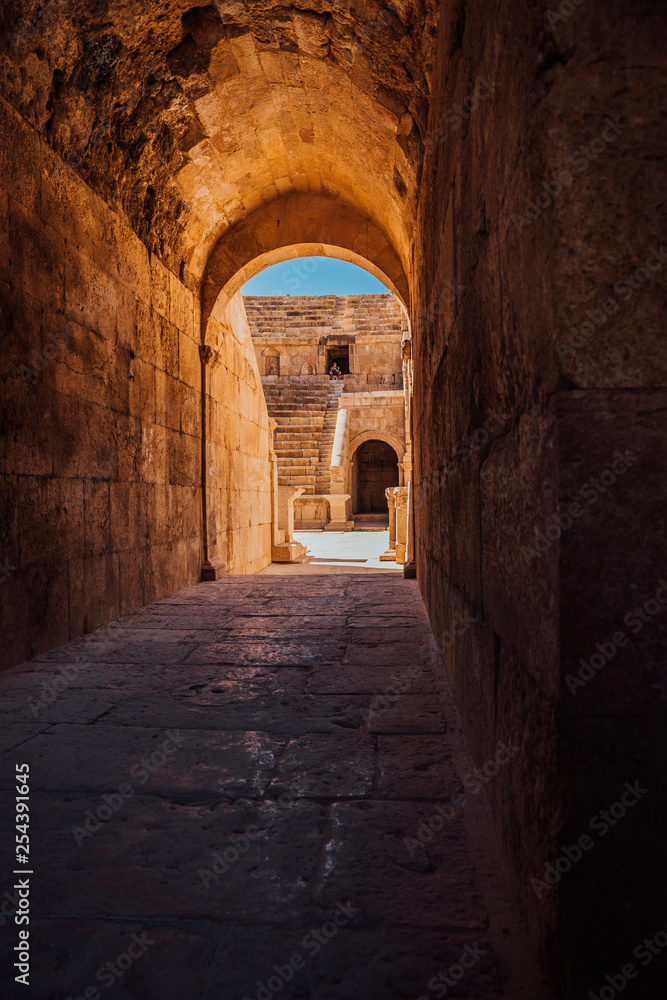 Photo d'un amphithéatre gréco-romain, Jerash, Jordanie