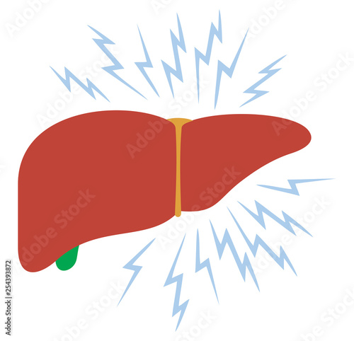 problem with liver vector illustration