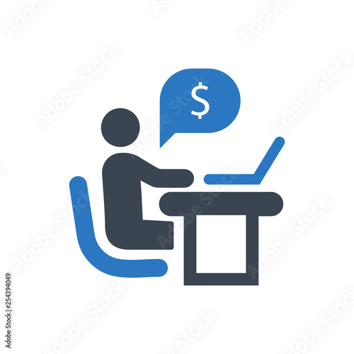 Bank desk icon