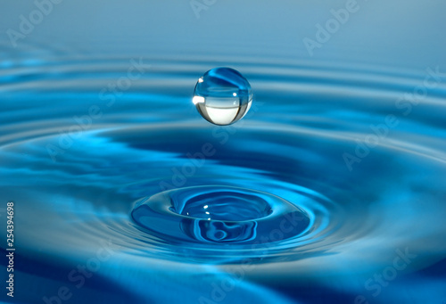 Falling drop of water