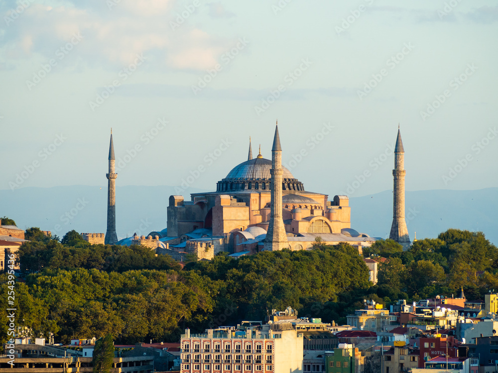Hagia Sophia from heights of Galata district