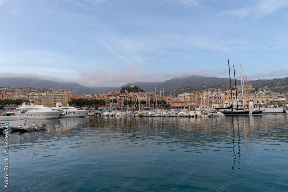 Sanremo from the sea, Italian Riviera