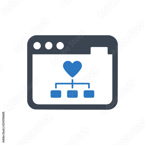 Online crowd funding icon