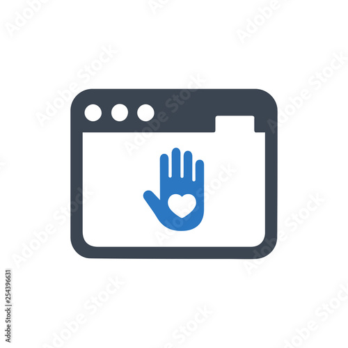 Online donation icon