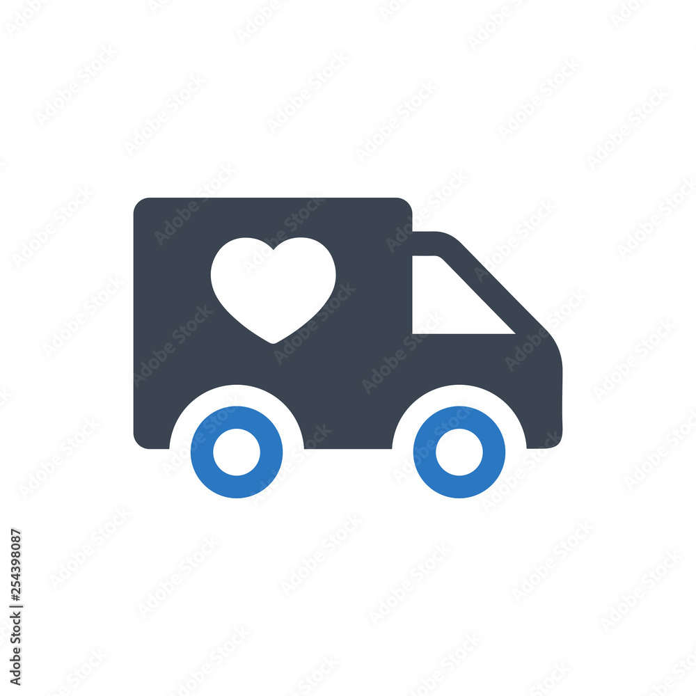 Charity transport services icon Charity transport services icon