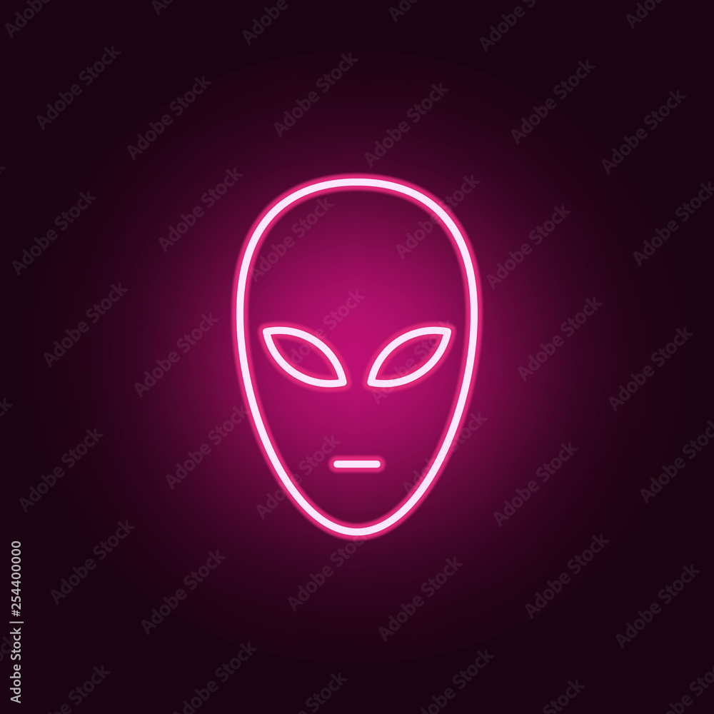 alien icon. Elements of Scientifics study in neon style icons. Simple icon for websites, web design, mobile app, info graphics alien icon. Elements of Scientifics study in neon style icons. Simple icon for websites, web design, mobile app, info graphics