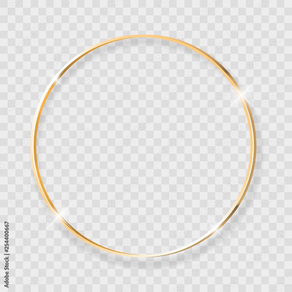 Gold Shiny gloss frame with shadow. Vector illustration Gold Shiny gloss frame with shadow. Vector illustration