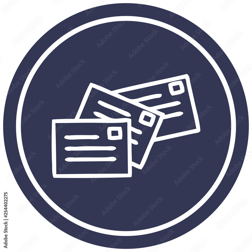 stack of letters circular icon stack of letters circular icon