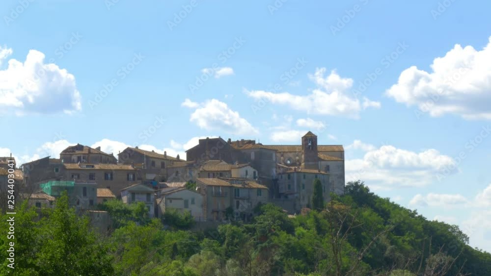 Panorama of the medieval town of Pitigliano located on the edge of the cliff, Tuscany. Italy. Europe. 4K UHD video Panorama of the medieval town of Pitigliano located on the edge of the cliff, Tuscany. Italy. Europe. 4K UHD video