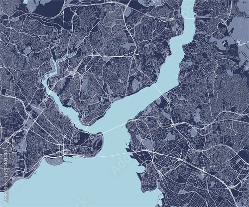 map of the city of Istanbul, Turkey