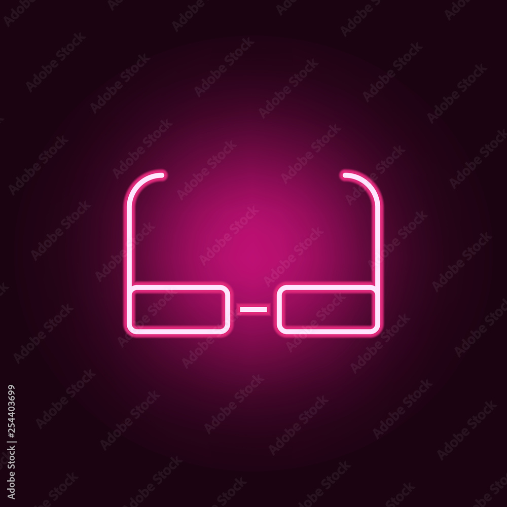glasses icon. Elements of Scientifics study in neon style icons. Simple icon for websites, web design, mobile app, info graphics glasses icon. Elements of Scientifics study in neon style icons. Simple icon for websites, web design, mobile app, info graphics
