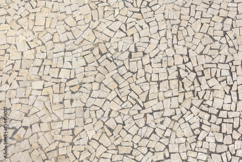 Typical portuguese pavement. Sidewalk in Porto. Portugal.