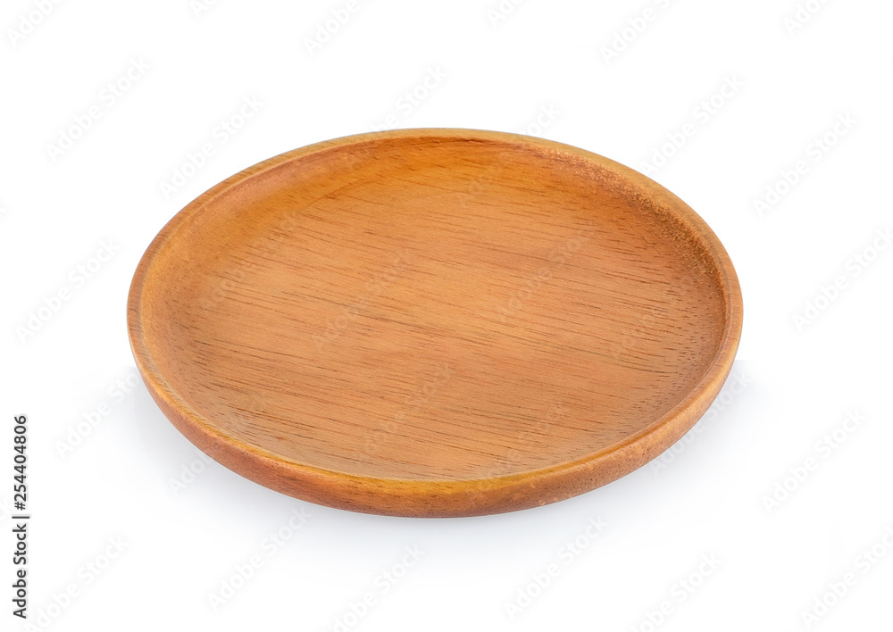 wood plate on white background. wood plate on white background.