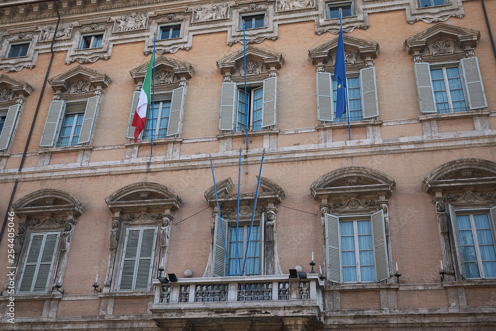 Roma, Italy - February 09, 2019 : View of Palazzo Madama