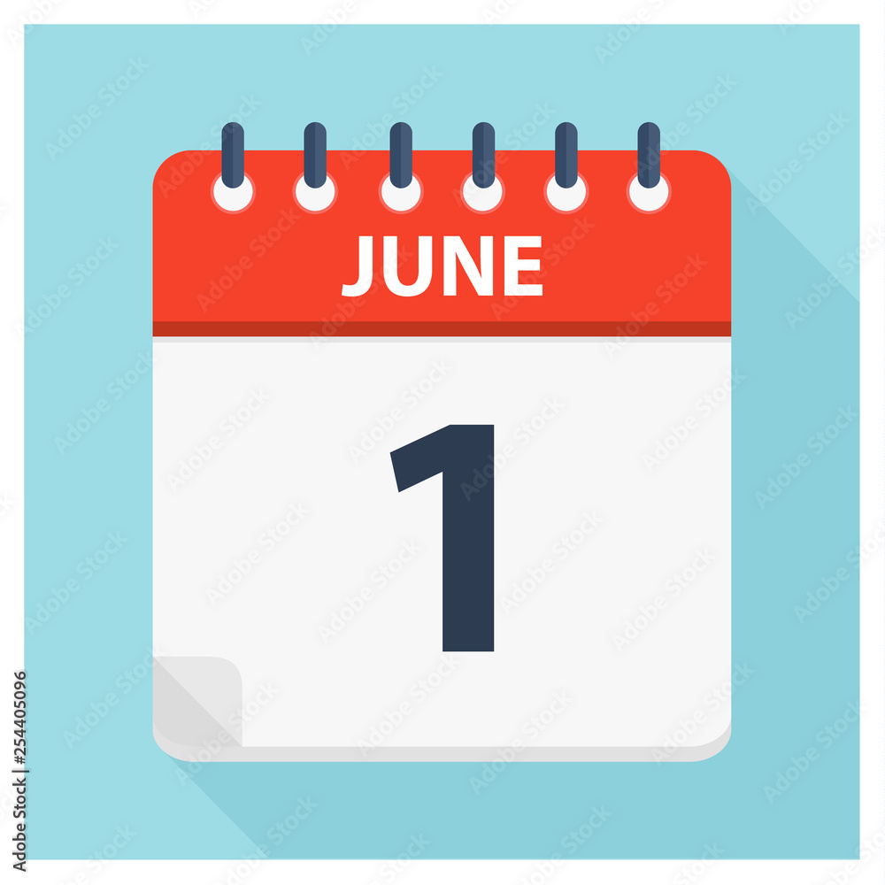June 1 - Calendar Icon - Calendar design template June 1 - Calendar Icon - Calendar design template