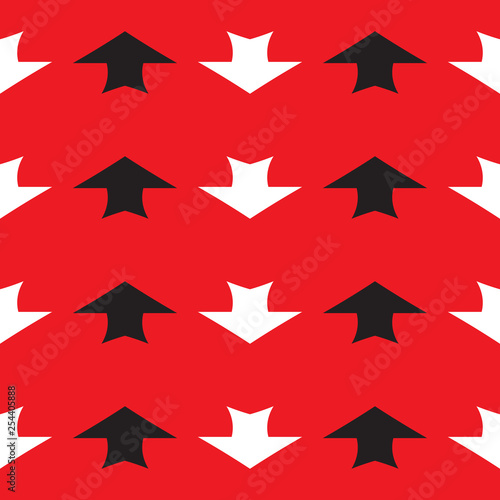 Seamless pattern with alternate geometric arrows.
