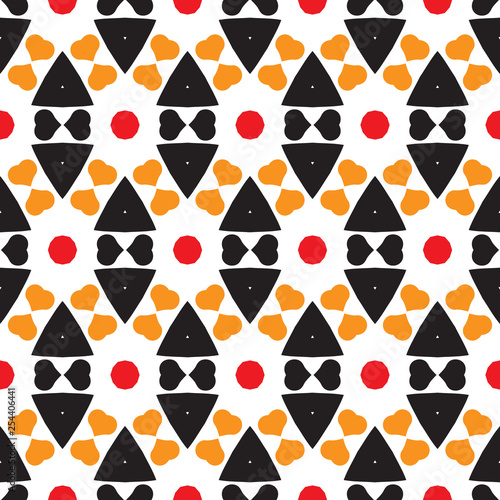 Bright seamless pattern with geometric ornament. Beautiful abstract artwork.