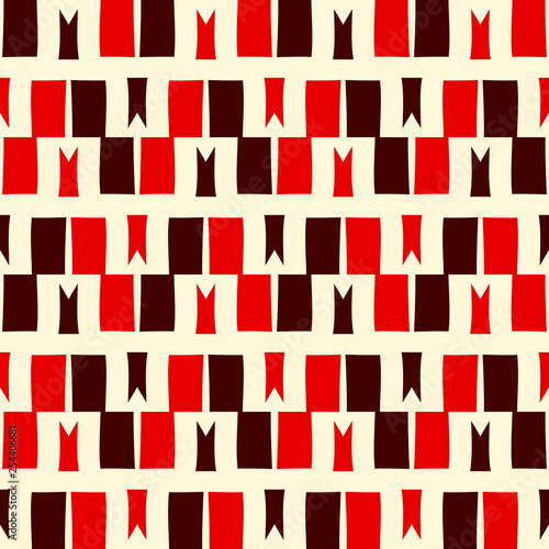 Seamless pattern with alternate geometric shapes.